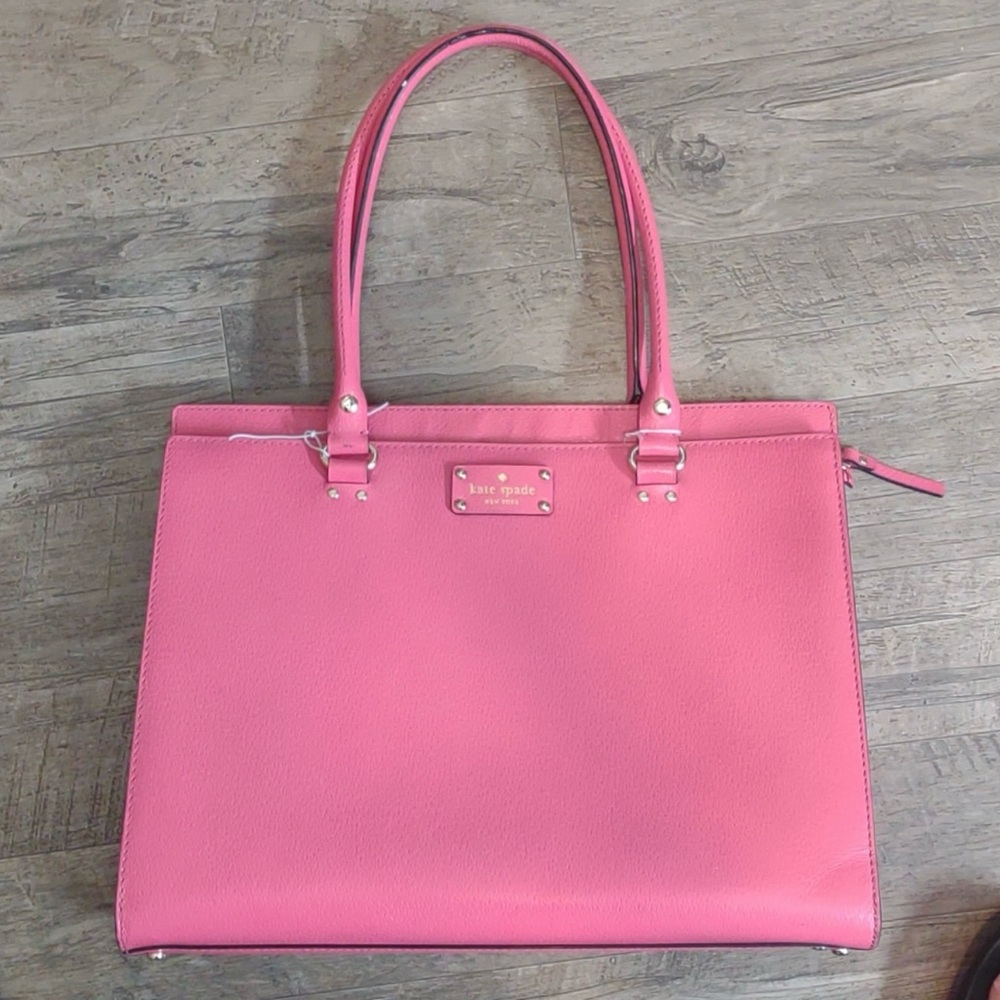 Kate Spade Wellesley Flamingo Pink Saffiano Leather Tote